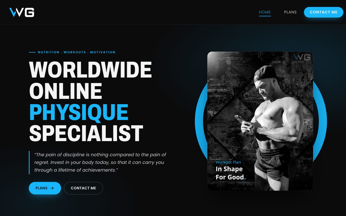 Will George Fitness website, built by Media House Agency